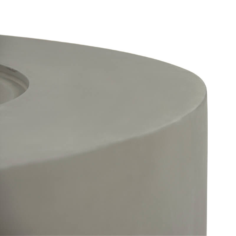 Elementi Plus Colosseo Round Concrete Gray Fire Pit Table - OFG414LG