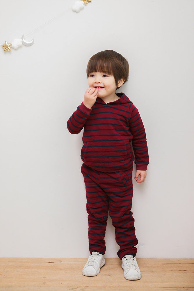 Wine Bengdi Hoodie & Pants Set for Kids