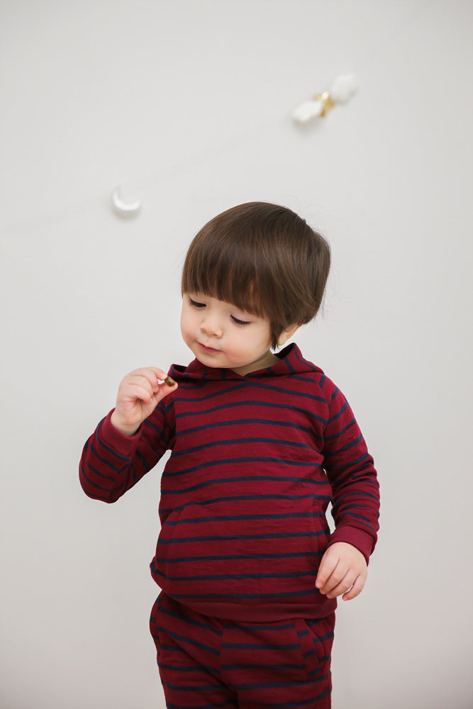 Wine Bengdi Hoodie & Pants Set for Kids