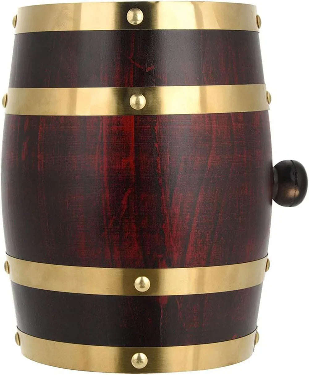 3L Wood Barrel Vintage Oak Beer Brewing Tools Tap Dispenser for Rum Pot Whisky Wine Bar Tools