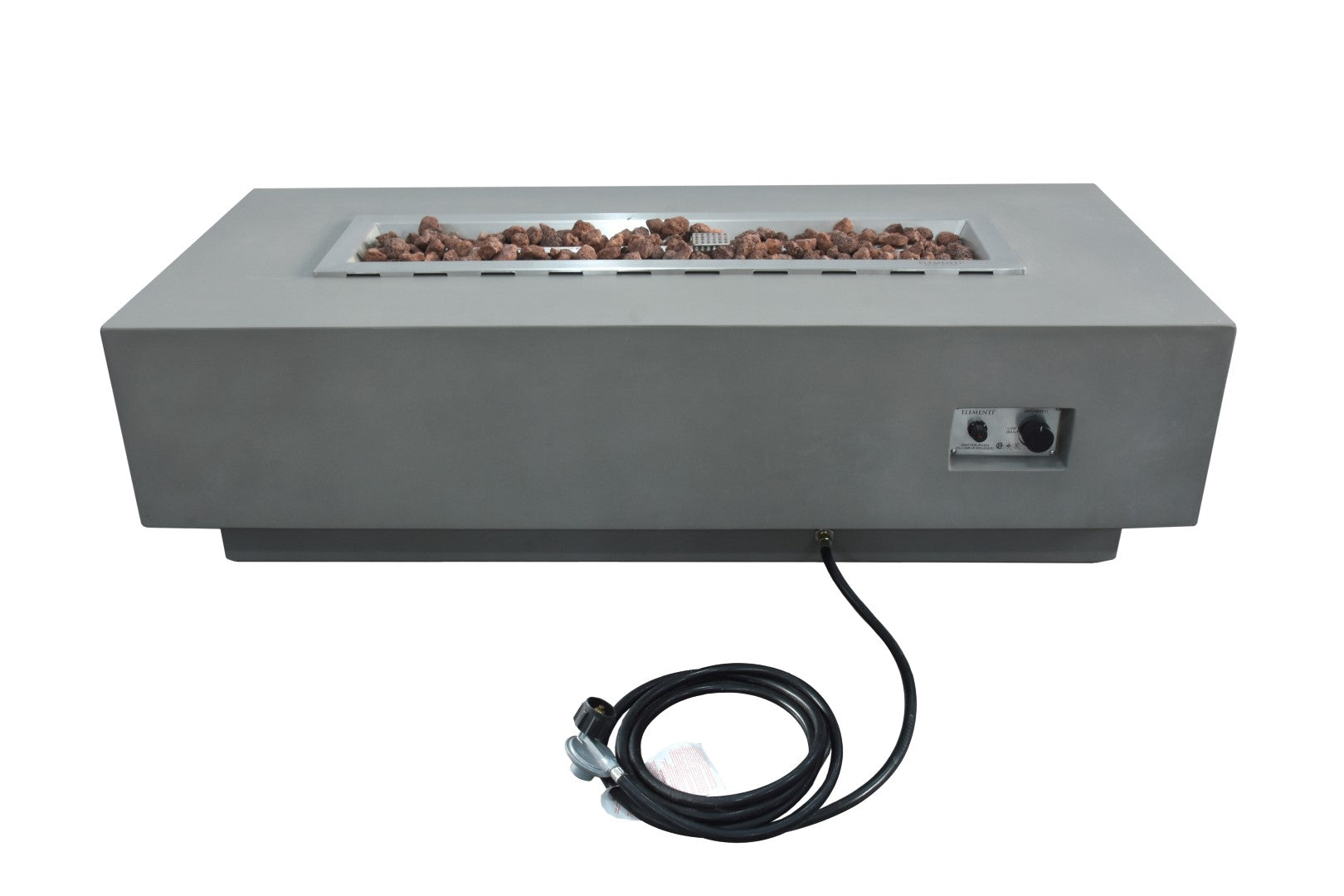 Gloria Rectangle Concrete Fire Pit Table