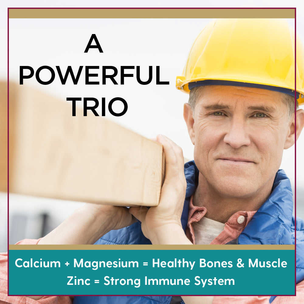 Calcium Magnesium Zinc with Vitamin D | Supports Bone, Muscle & Immune Health
