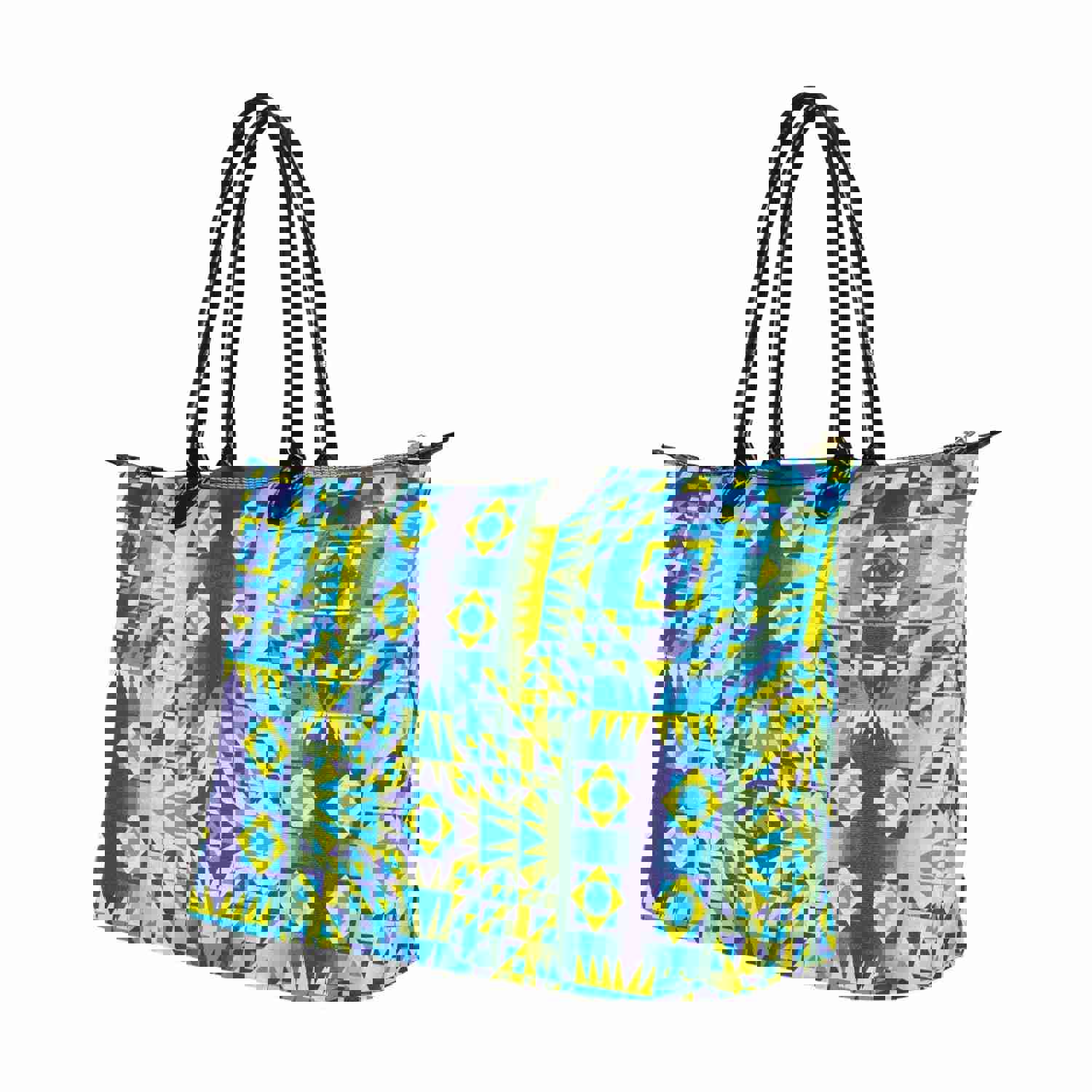 Kaleidoscope Jaune Bleu Single-Shoulder Lady Handbag