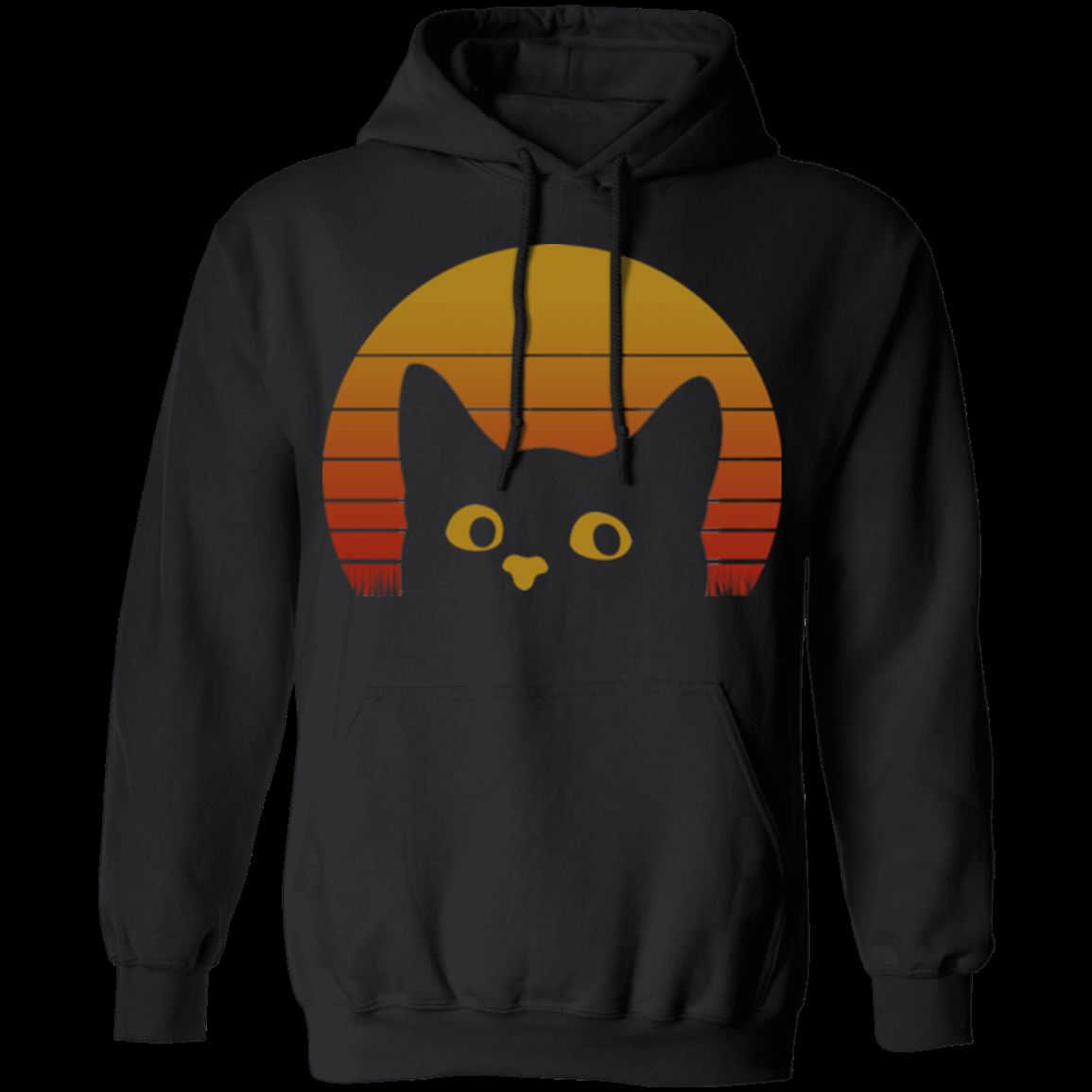 VINTAGE EIGHTIES STYLE CAT Pullover Hoodie - 8 oz Unisex Sweatshirt