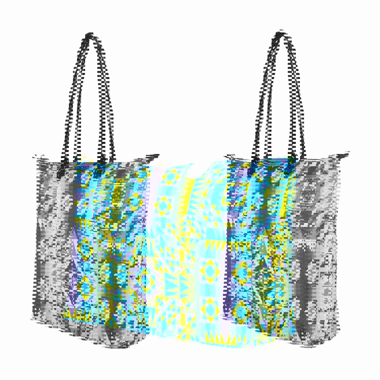 Kaleidoscope Jaune Bleu Single-Shoulder Lady Handbag