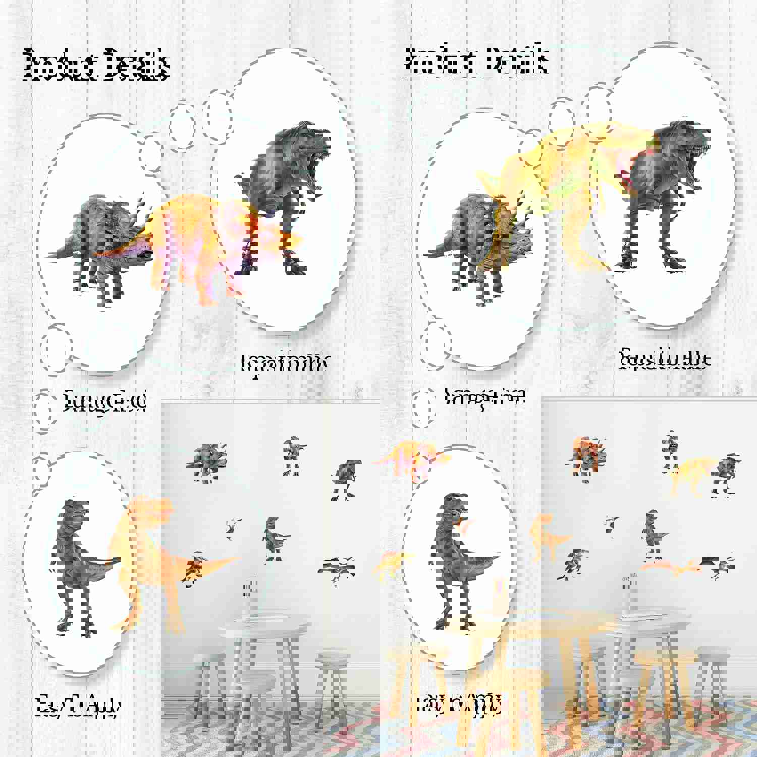 T-Rex and Friends Wall Decals