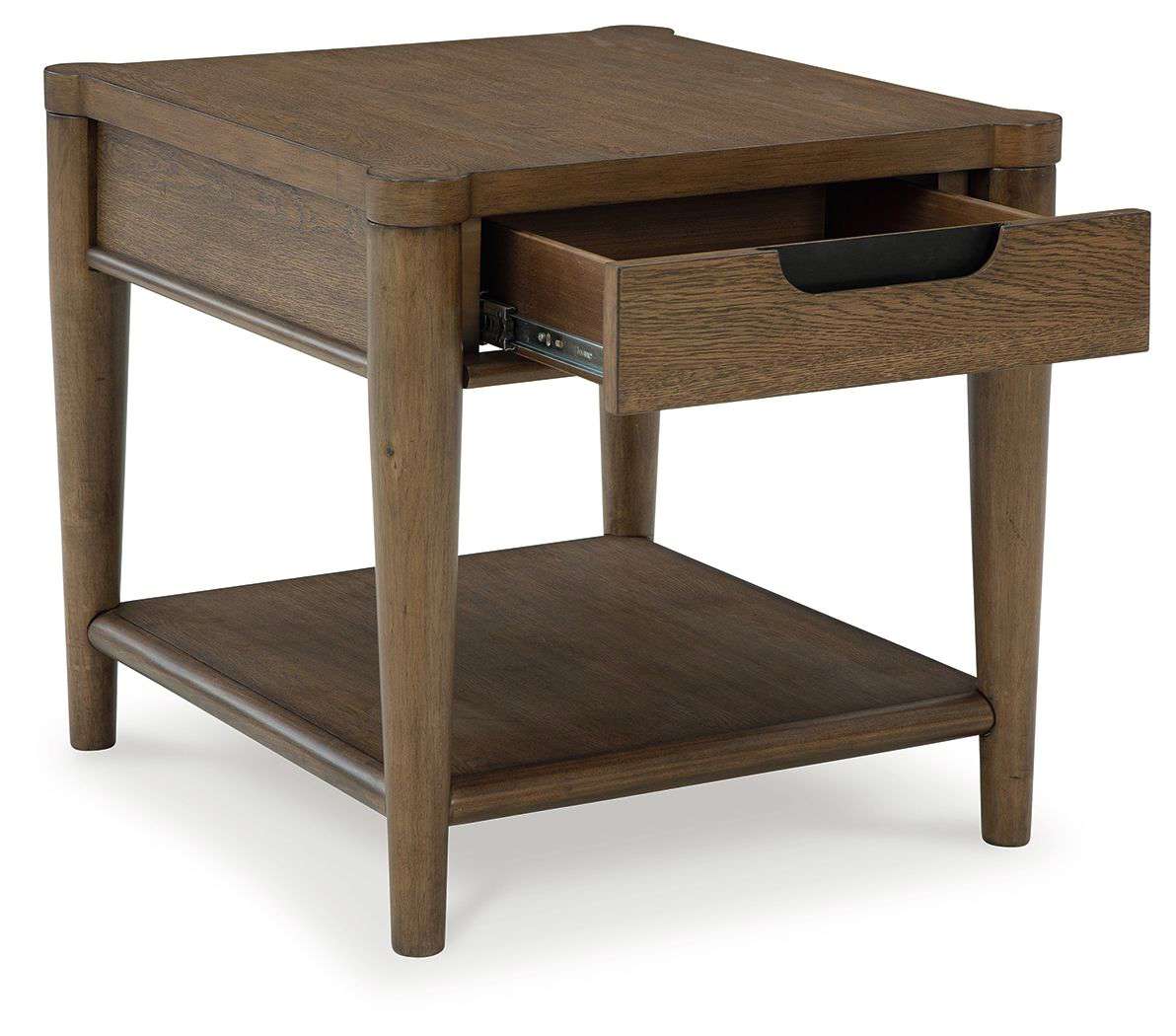 Roanhowe Brown Rectangular End Table - Modern Living Room Furniture