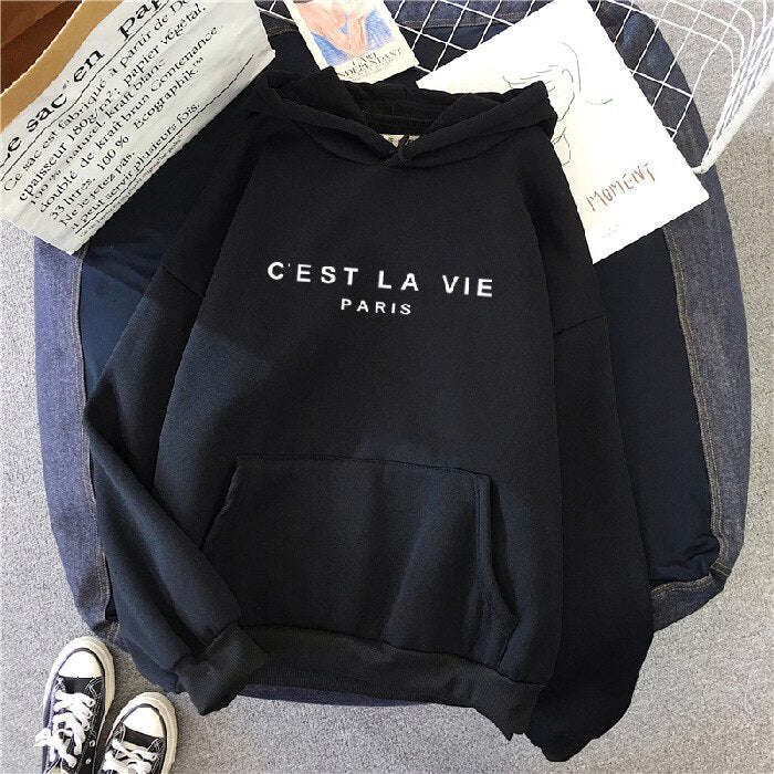 Cest la vie Paris® Hoodie - Elegant Vintage Design Hoodie