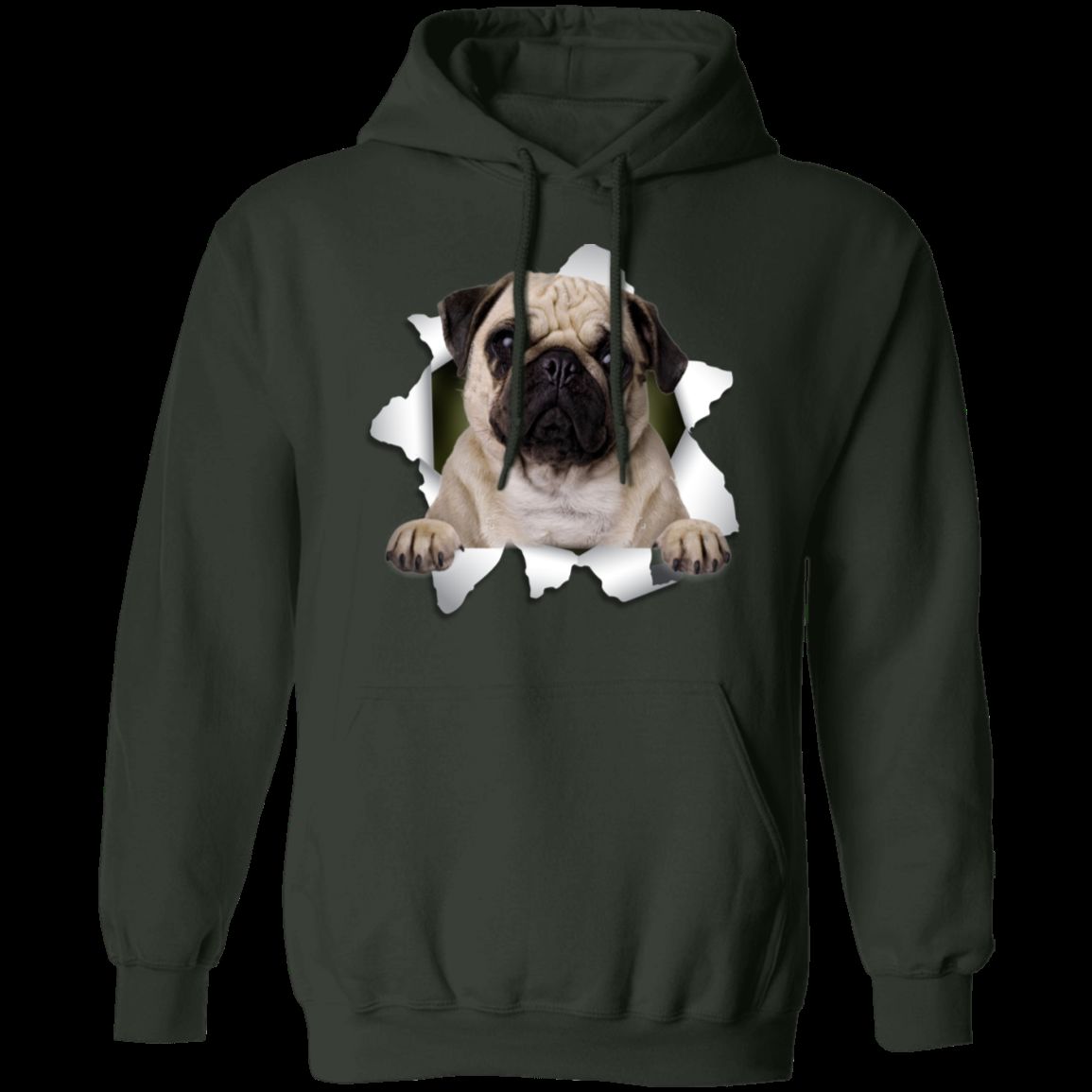 PUG 3D Pullover Hoodie 8 oz.