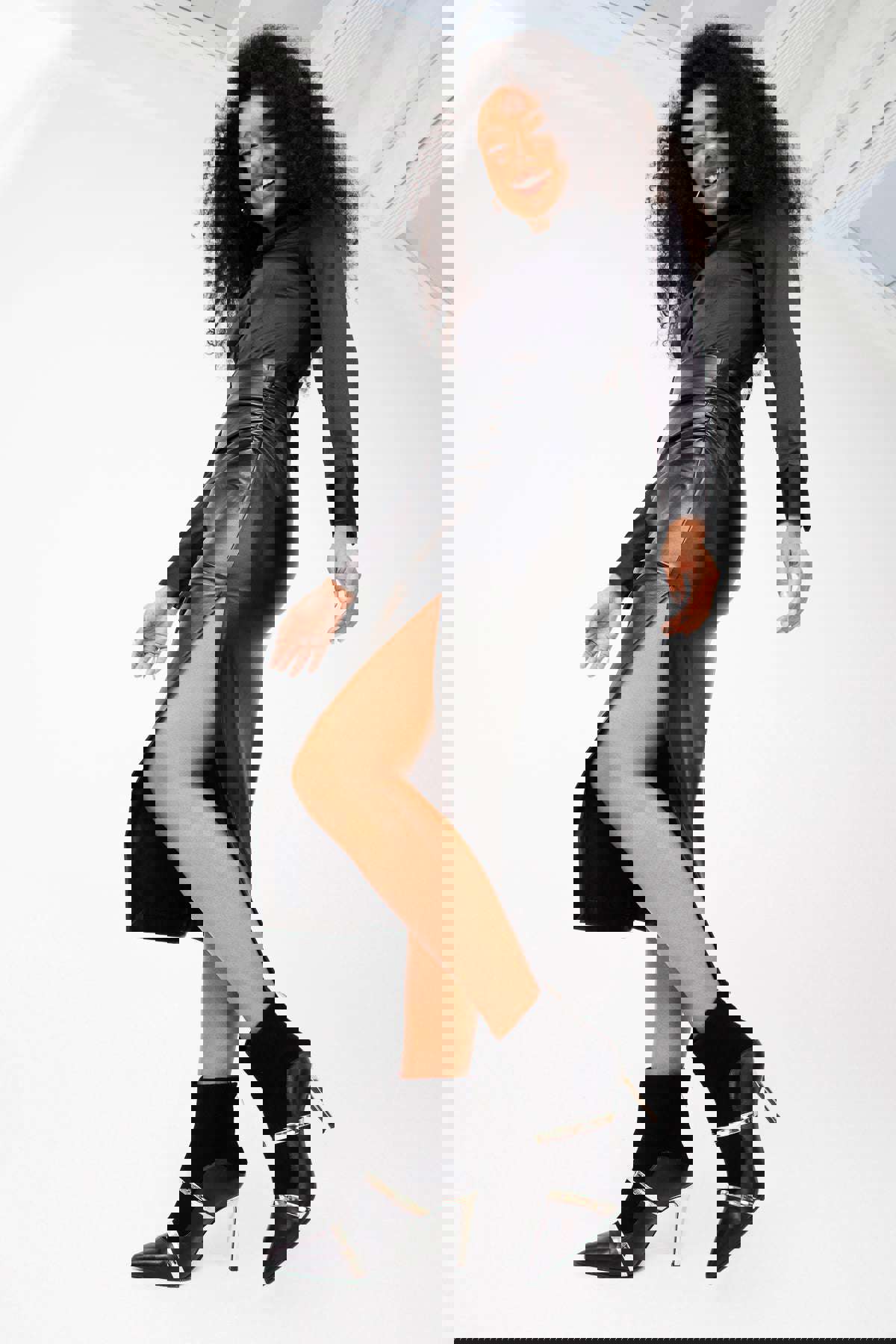 Manila Black Leather Ankle Women Boot