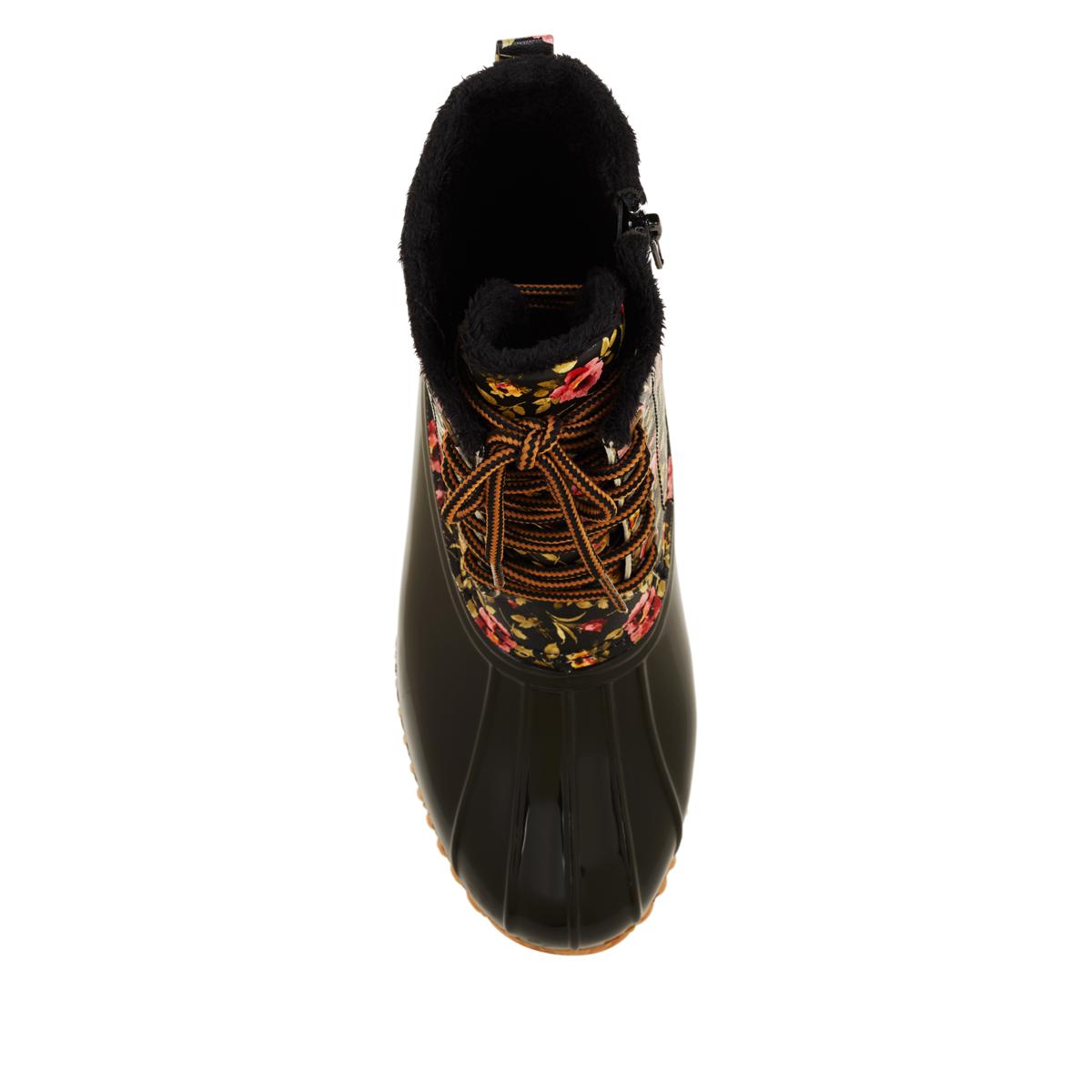 AS IS Sporto® Bella Waterproof Lace-Up Duck Boot w/Zipper