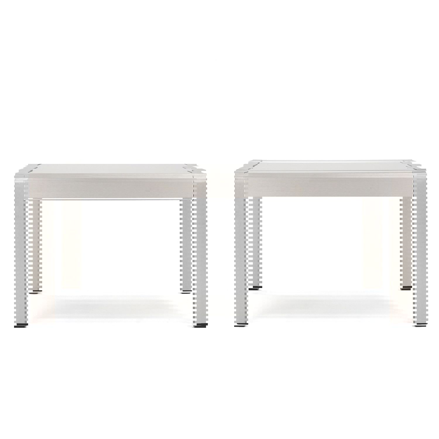 Coral Bay Outdoor Aluminum Coffee Table with Tempered Glass Top