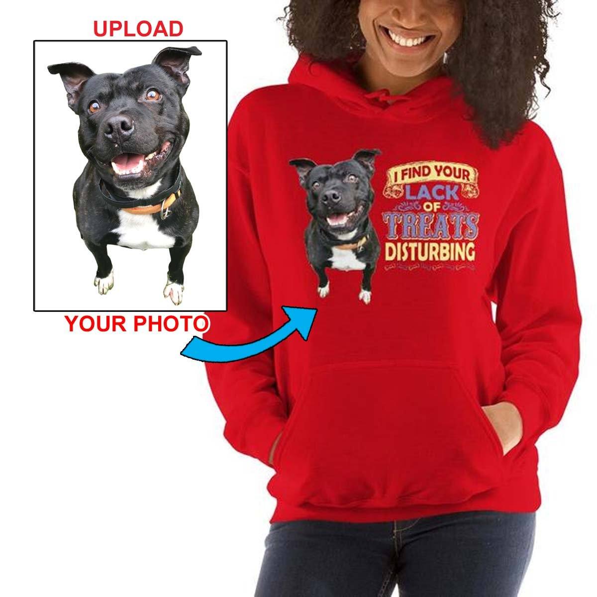 Custom Unisex Hoodie with Your Dog's Photo - Unique Personalized Pet Apparel