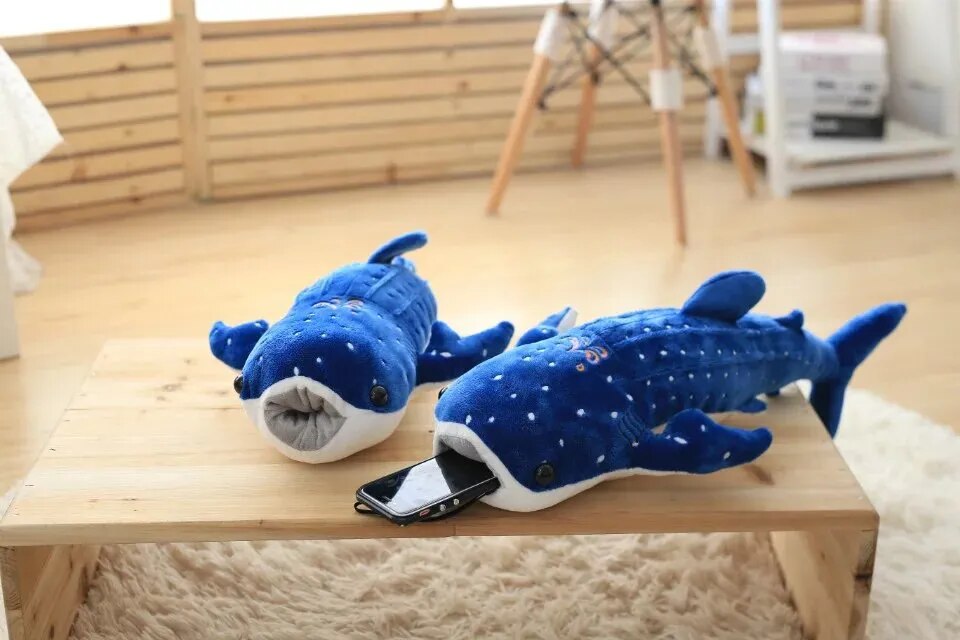 Blue Shark Plush Toy - 50cm Cute Stuffed Animal for Kids