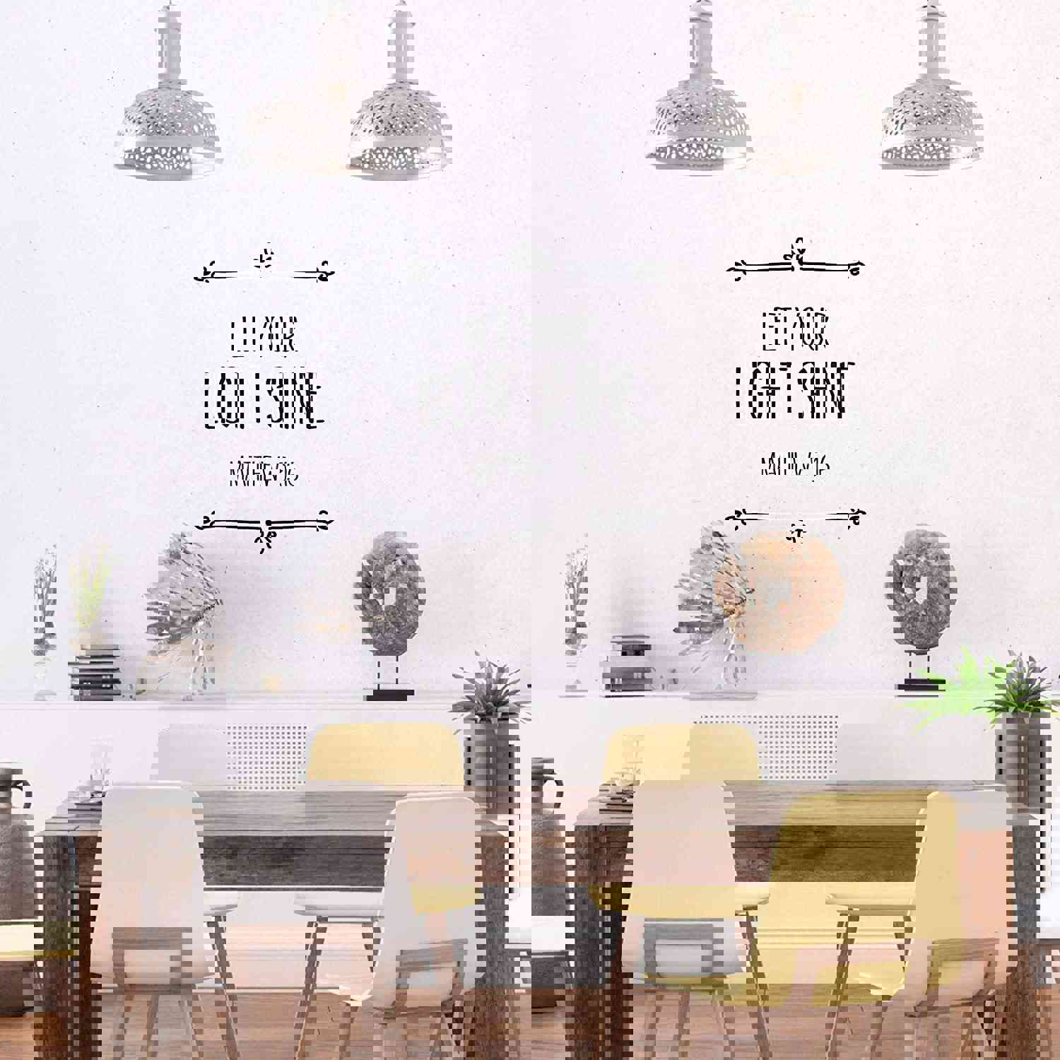 Religious Quotes Vinyl Wall Sticker - Matthew Light Shine Bible Verse Decal