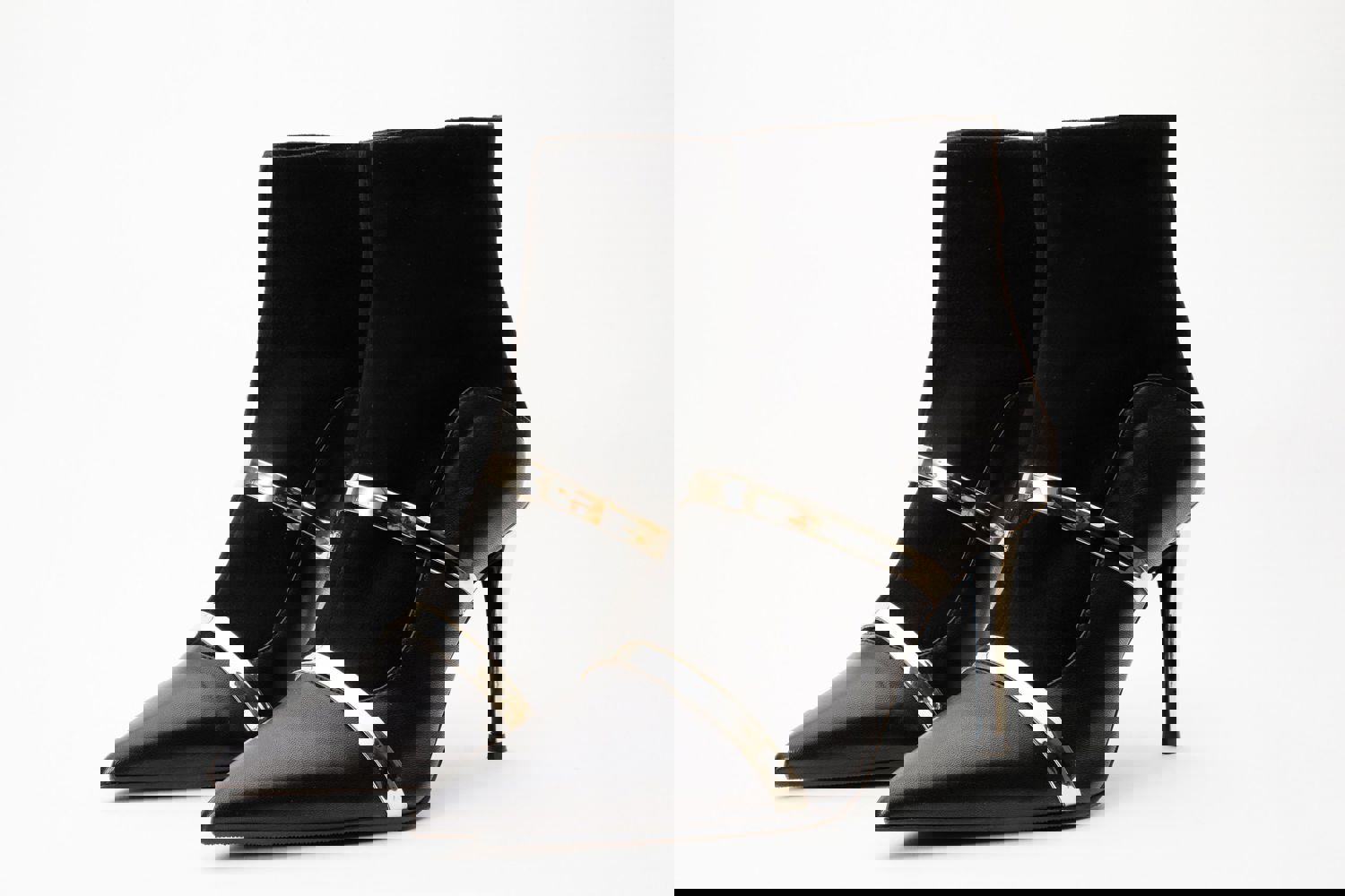 Manila Black Leather Ankle Women Boot