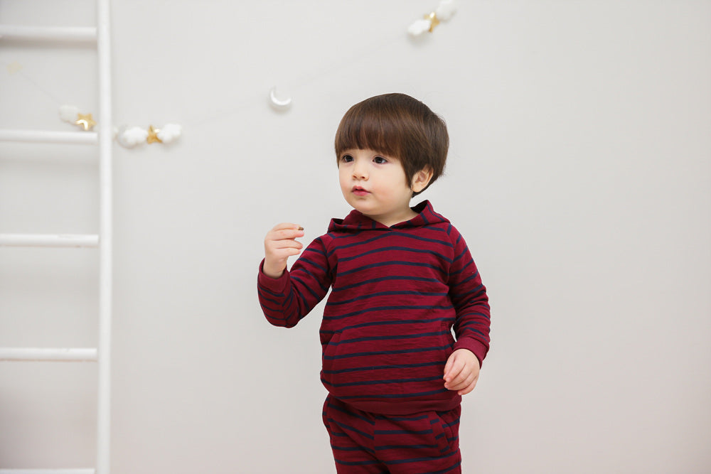 Wine Bengdi Hoodie & Pants Set for Kids