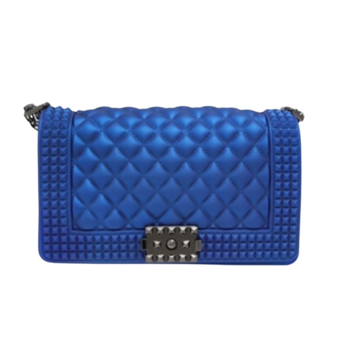 Spiked Jelly Handbags - Trendy Biker Style Clutch & Crossbody