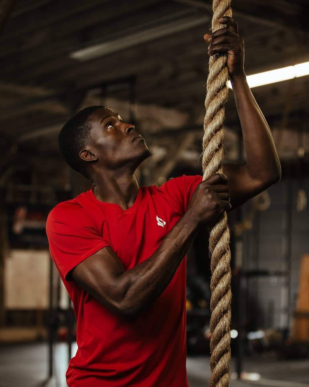 Red Sustainable & Ethical Fashion Fitness Shirt