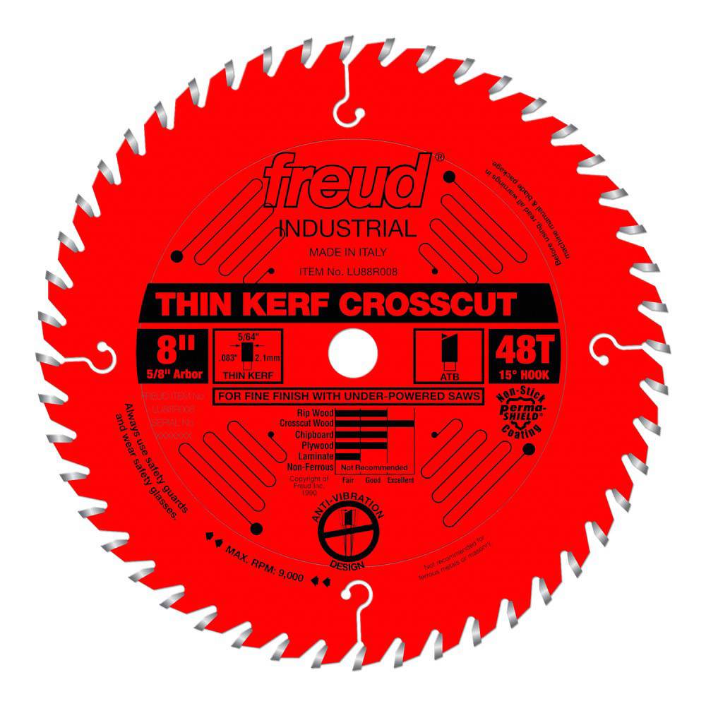 Freud 8 x 48T Thin Kerf Fine Finish Crosscut Blade