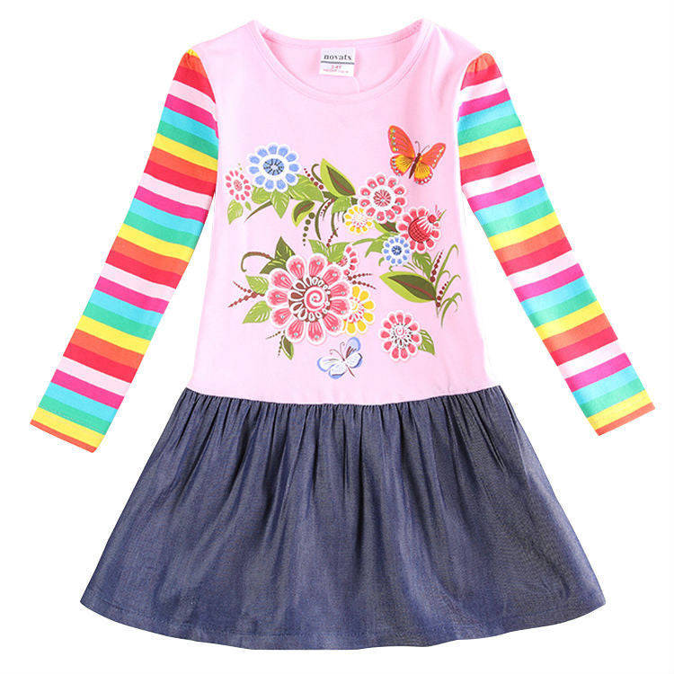 Nova Floral Baby Girl Dress - Long Sleeve Party Dress for Girls