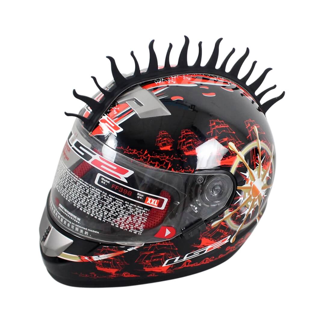 Pazoma Dirt Biker Helmets Mohawks Sticker Spikes - Motorbike Rubber Stick Capacete Decoration Fire Style