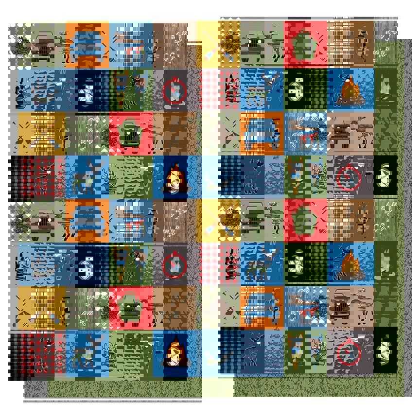 The Great Outdoors Collection Camping Gear 12 x 12 Double-Sided Scrapbook Paper