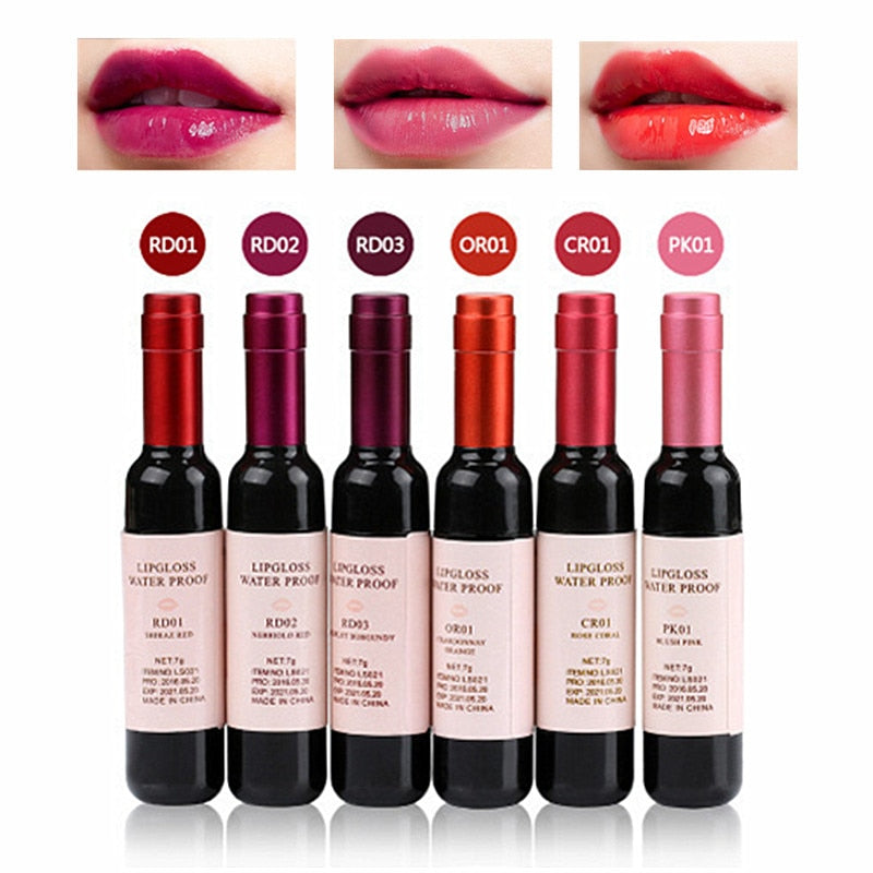 New Arrival Wine Red Korean Style Lip Tint Liquid Lipstick