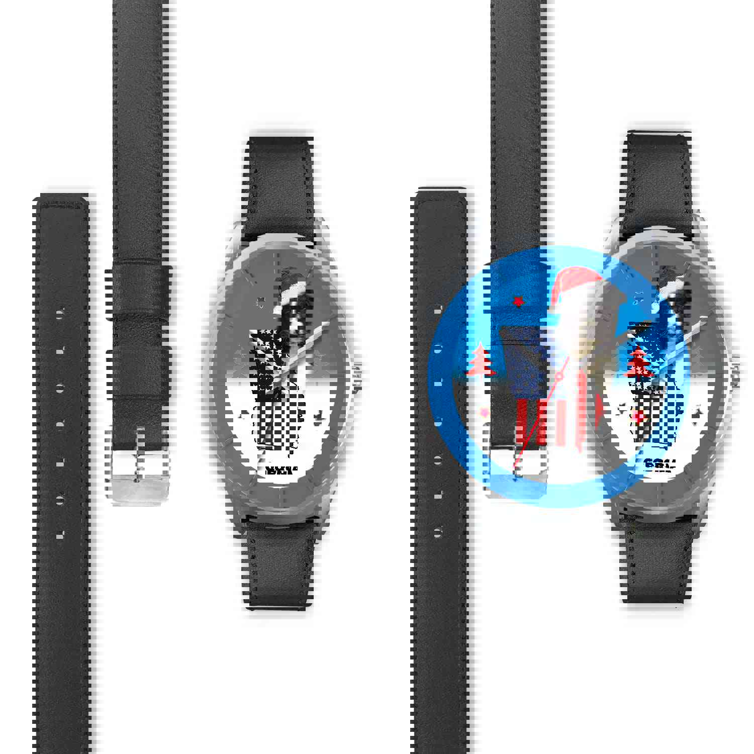 Border Collie Georgia Christmas Special Wrist Watch