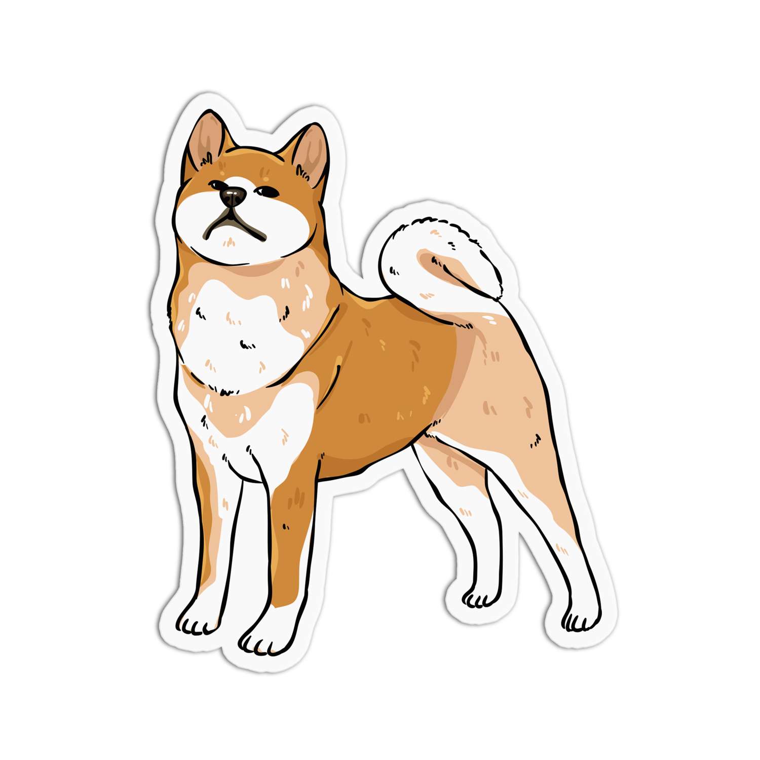 Shiba Inu Dog Sticker - Waterproof & Dishwasher Safe