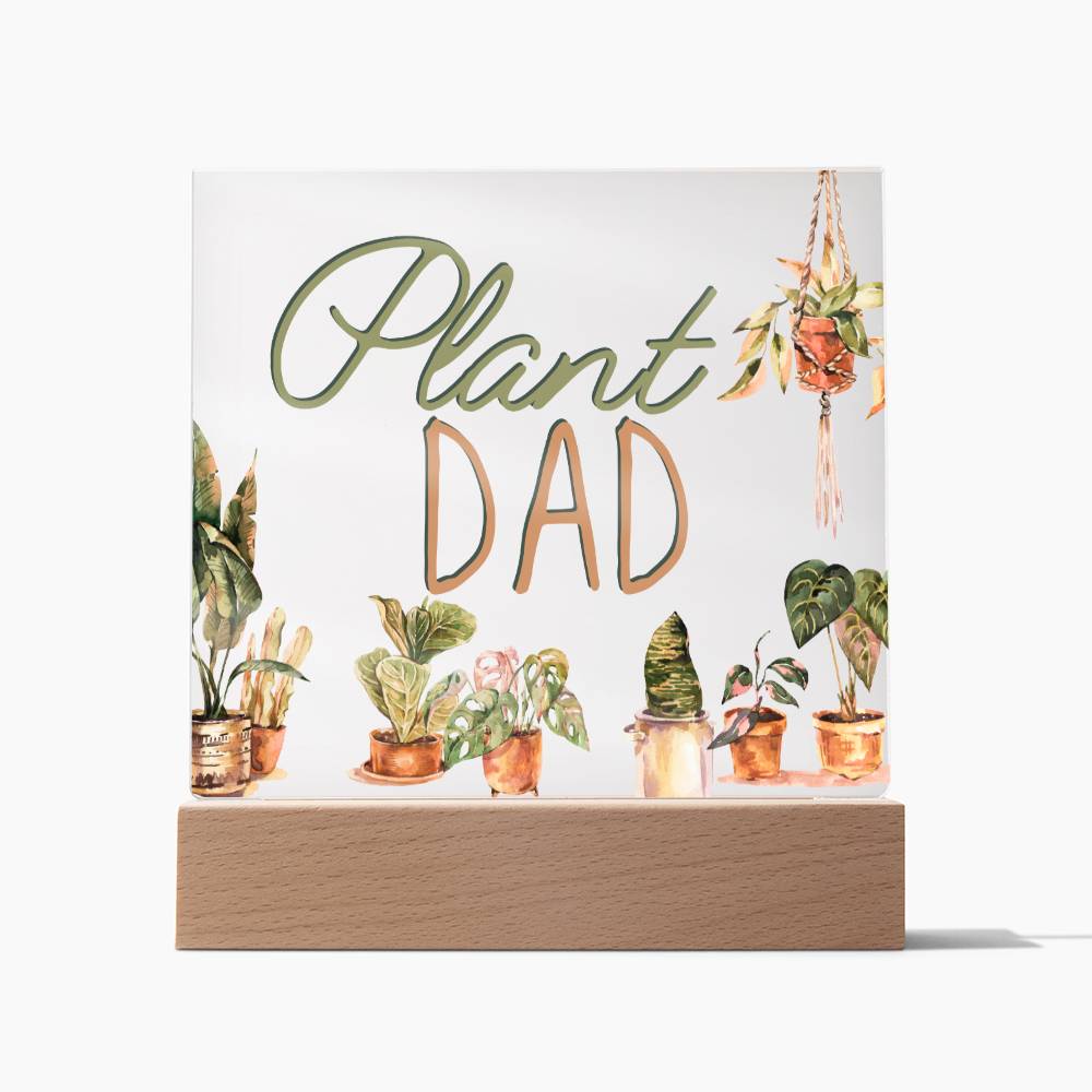 Funny Plant Acrylic LED Night Light - Indoor Garden Decor - Perfect Gift for Plant Lovers