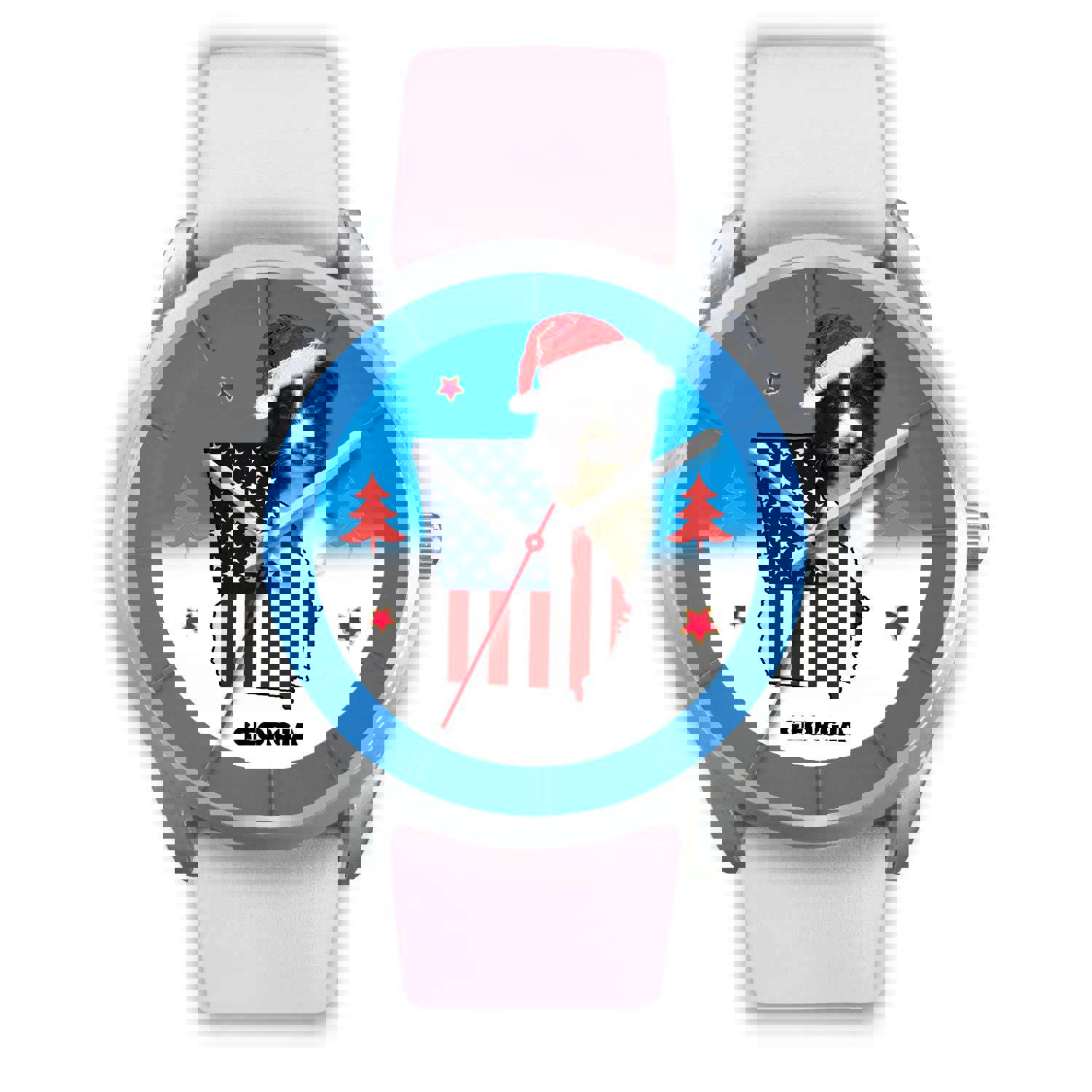 Border Collie Georgia Christmas Special Wrist Watch