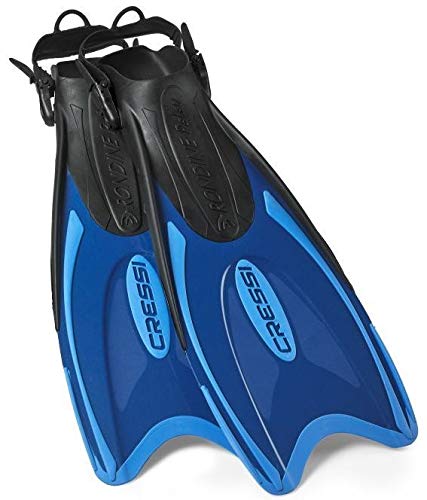 Cressi Palau Traveling Premium Snorkel Set - Metallic Blue - Large/X-Large
