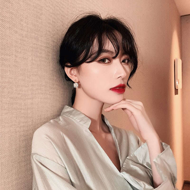 Elegant Square Zircon Drop Earrings for Women - Trendy Crystal Jewelry Gift