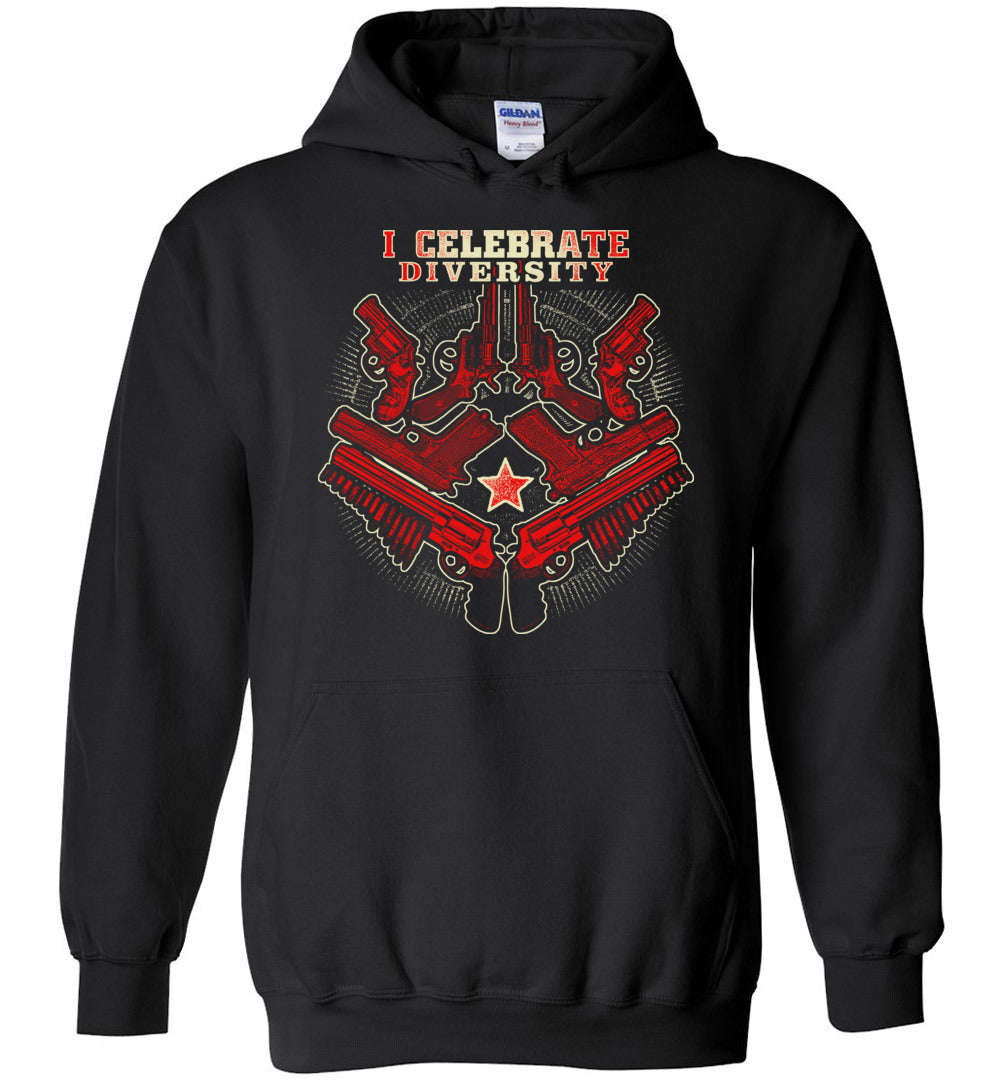 I Celebrate Diversity Mens Hoodie - Unique Design, High Quality, Made in USA