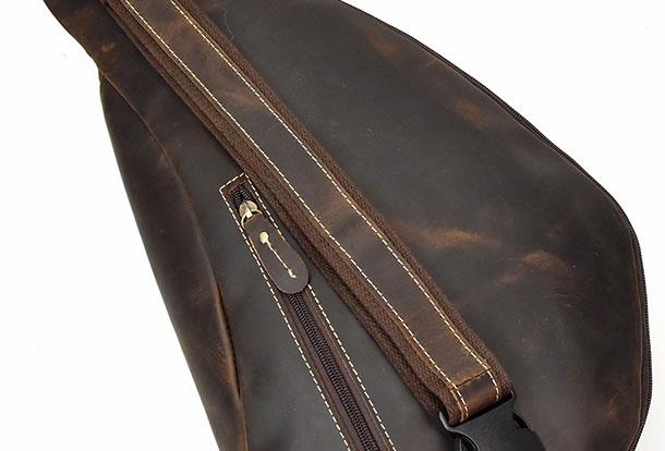 Genuine Leather Cool Chest Bag CrossBody Sling Bag for Men