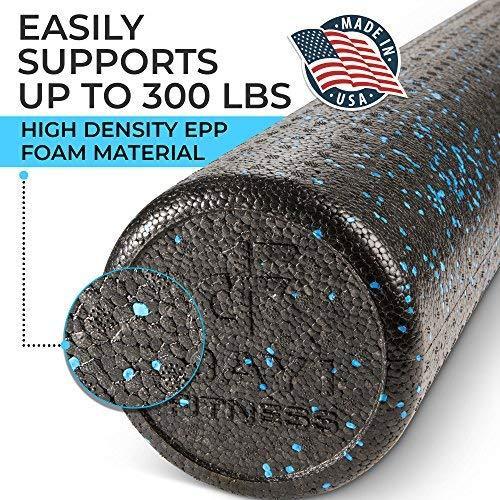 High Density Muscle Foam Rollers by Day 1 Fitness – 4 Sizes & 7 Colors for Sports Massage & Therapy