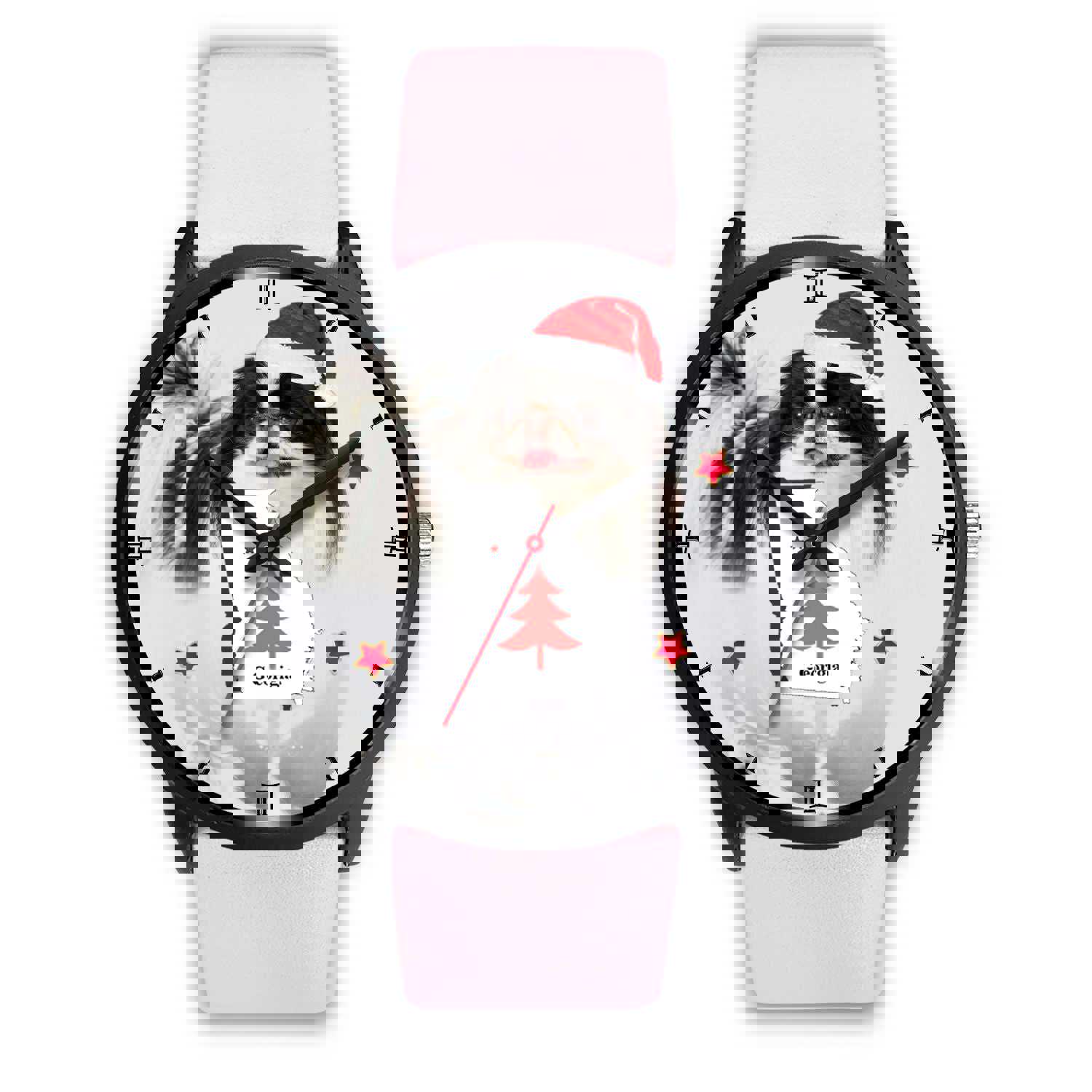 Japanese Chin Dog Georgia Christmas Special Wrist Watch