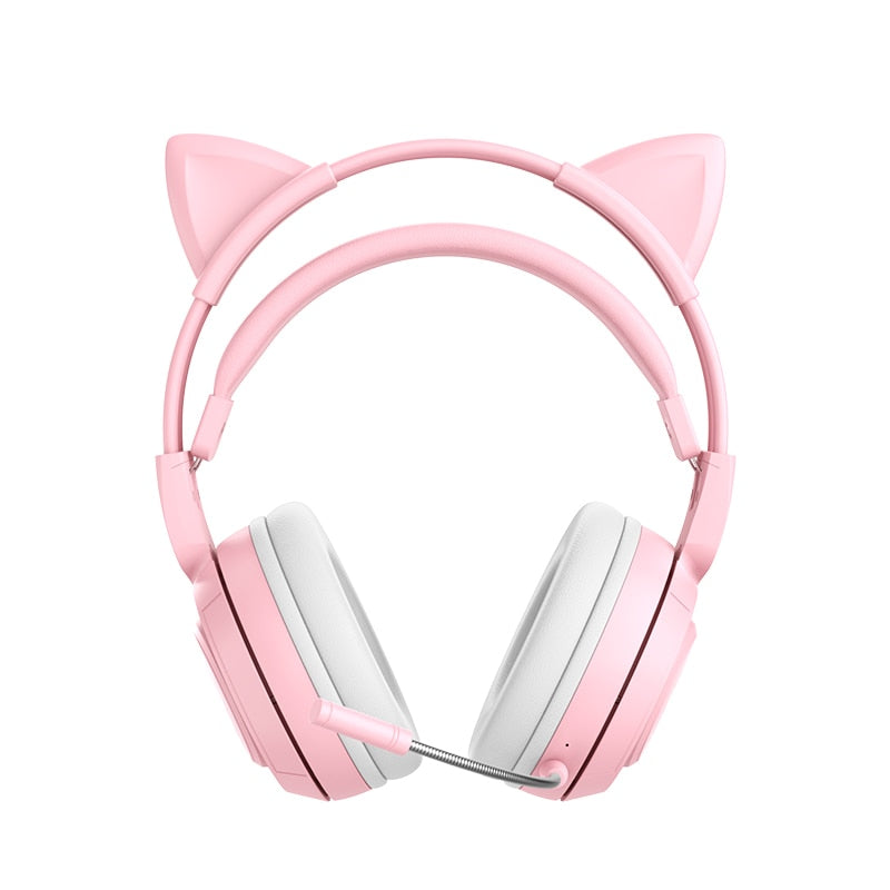 Kawaii Bluetooth Cat Headphones with Microphone