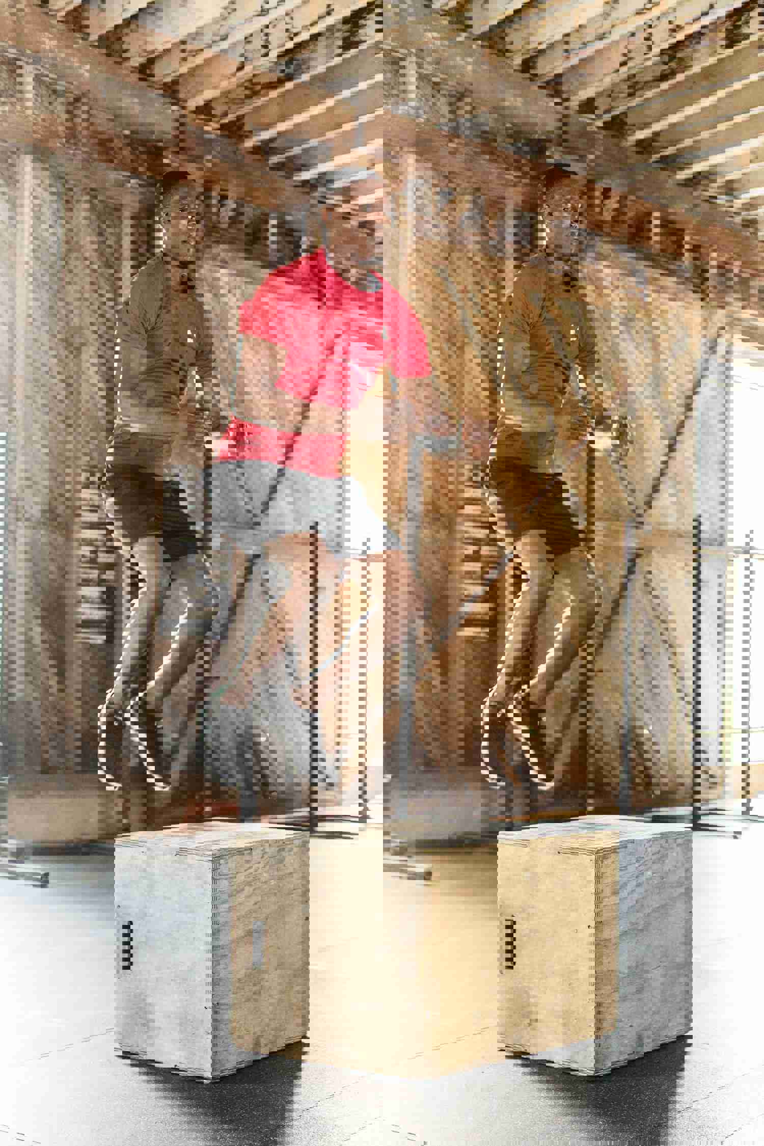 Red Sustainable & Ethical Fashion Fitness Shirt