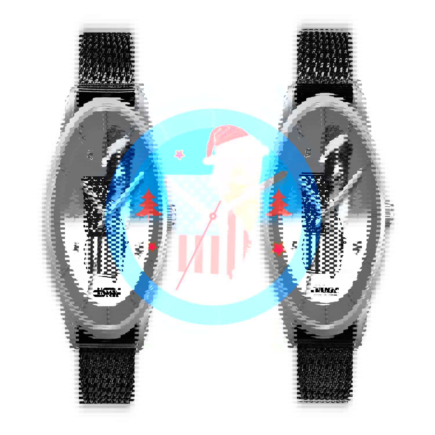 Border Collie Georgia Christmas Special Wrist Watch