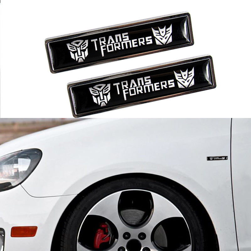 Luxury Cool Auto Car Body Fender Metal Badge For TRANSFORMER Sticker Decal 2PCS