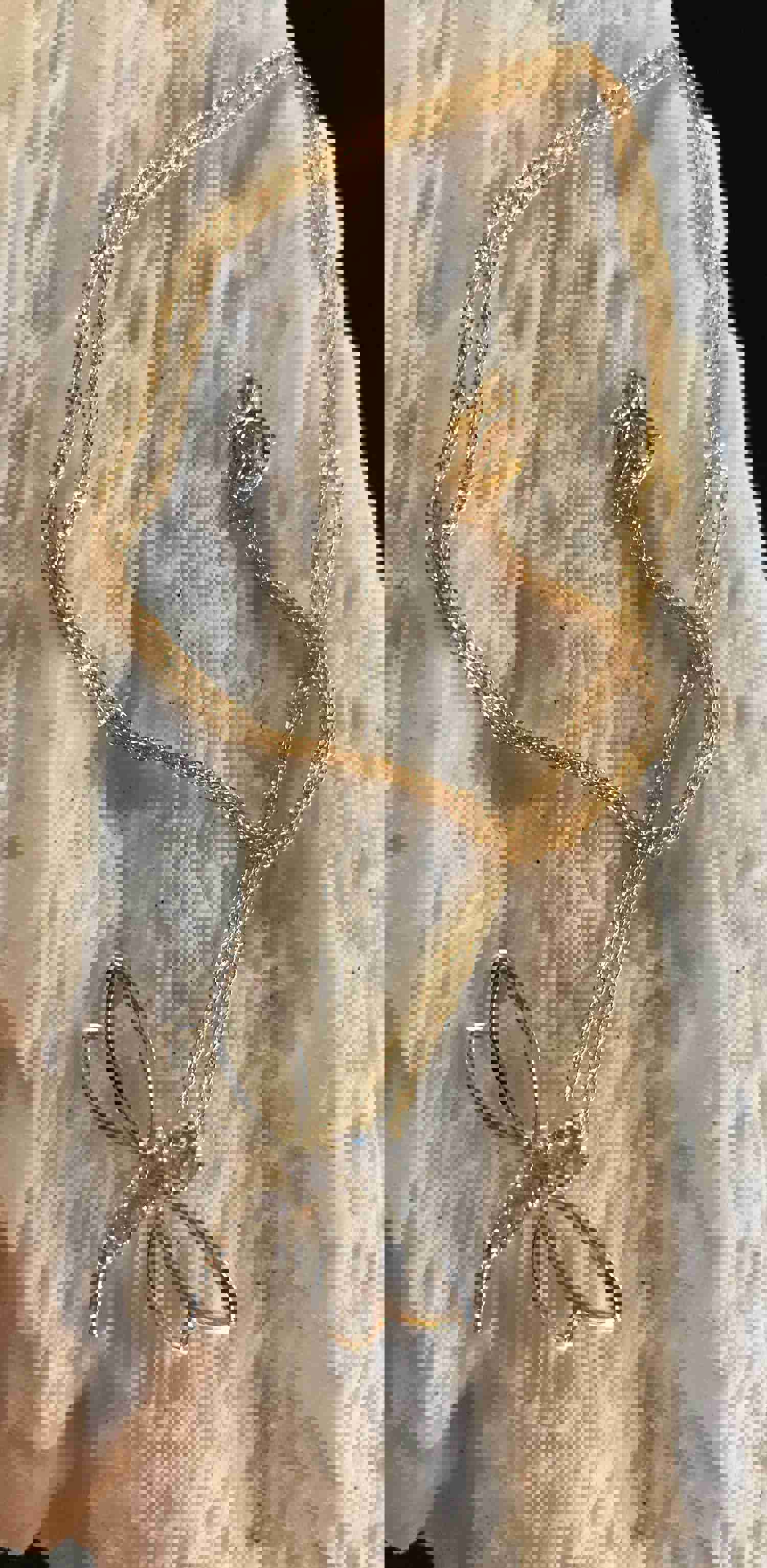 Sterling Silver Dragonfly Pendant 14K Necklace