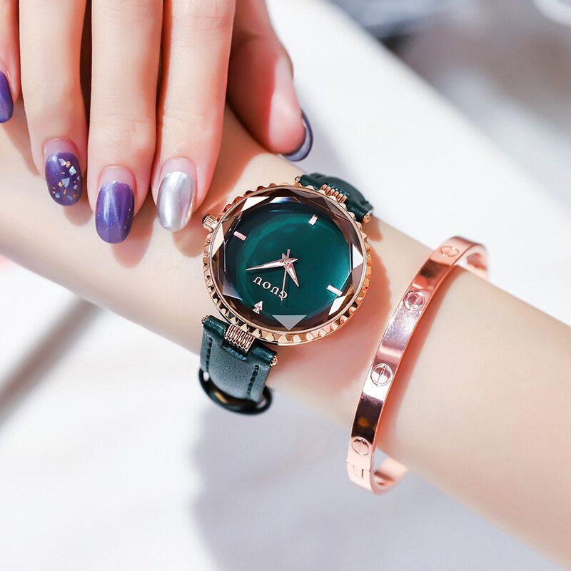 Guou 6014 Women's Watch Casual Waterproof Fashion Korean Style Trendy Simple Elegant Net Red Watch