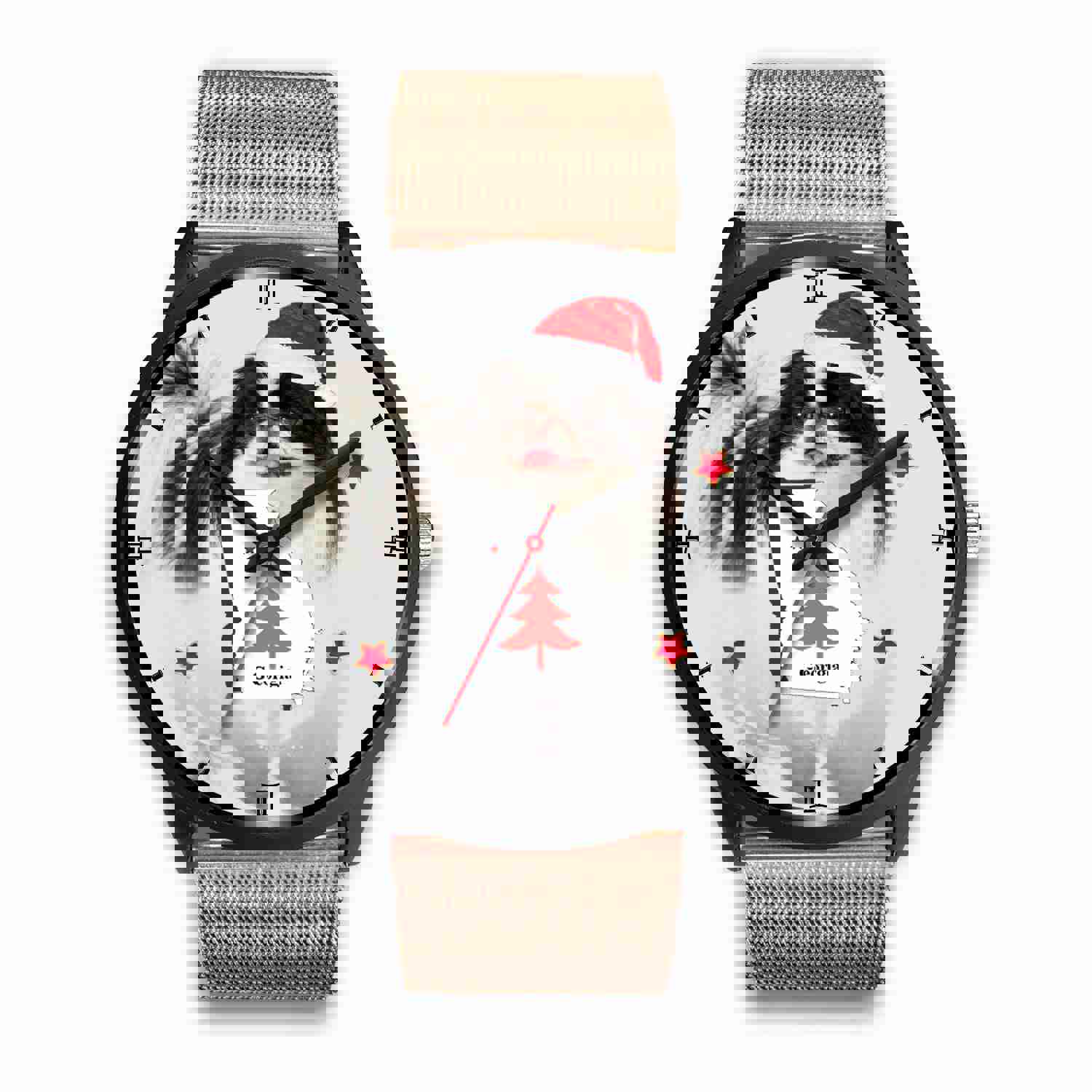Japanese Chin Dog Georgia Christmas Special Wrist Watch