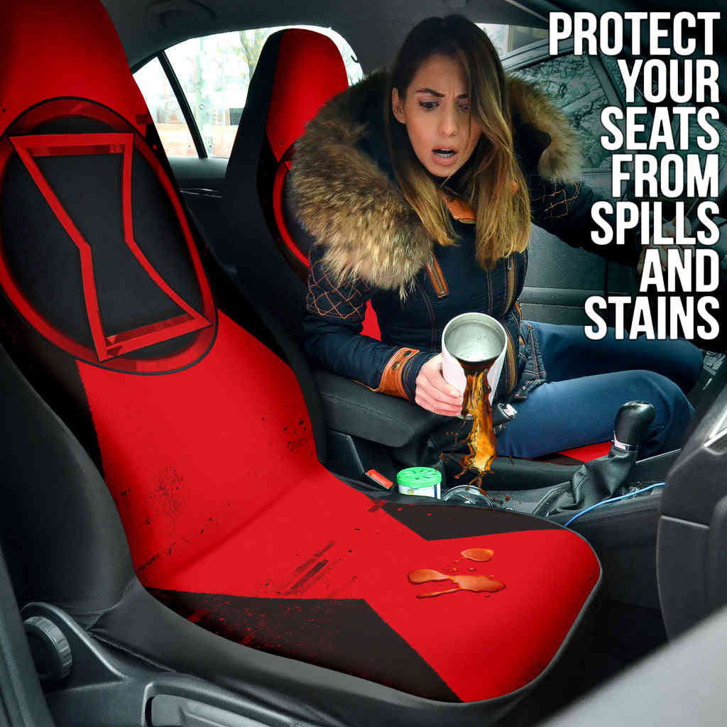 Black Widow Natasha Car Seat Covers - Premium Custom Fit for Cars & SUVs
