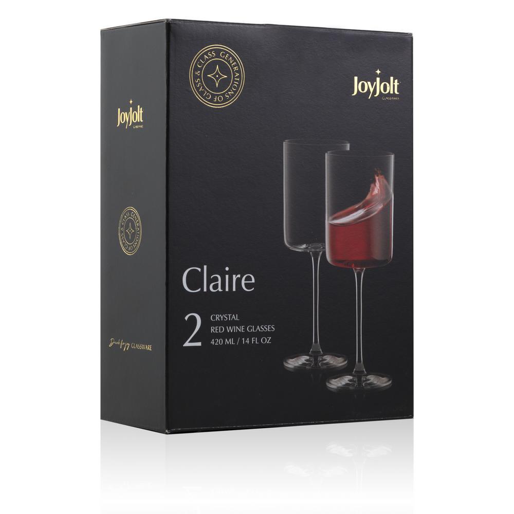 Claire 14 oz. Crystal Red Wine Glasses (Set of 4)