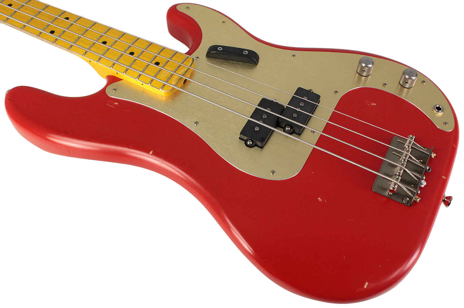 Nash PB-57 Bass Guitar, Dakota Red, Light Aging, Alder - Vintage Feel with Modern Features