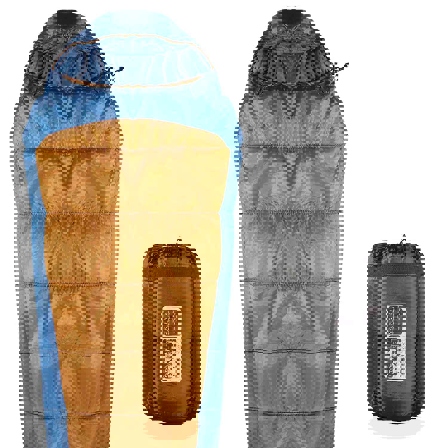 Ultralight 3 Season Sleeping Bag for Hiking, Camping & Outdoor Activities - Blue