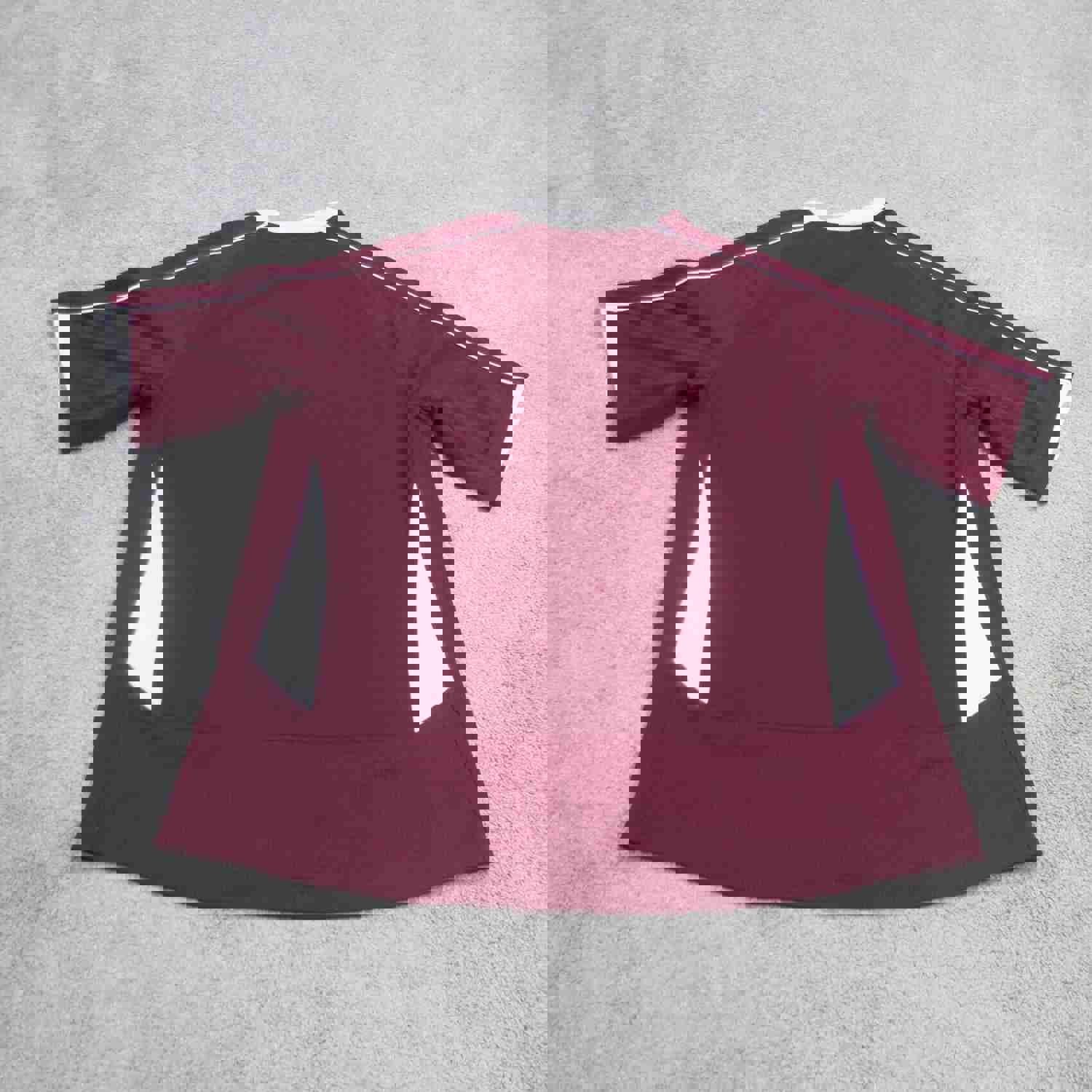 Under Armour Men's Large Red Short Sleeve V Neck Tee with Swoosh Logo